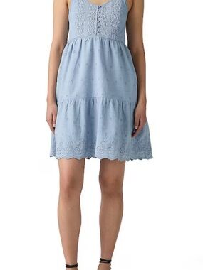 Levi's Light Blue Eyelet Tiered Sundress